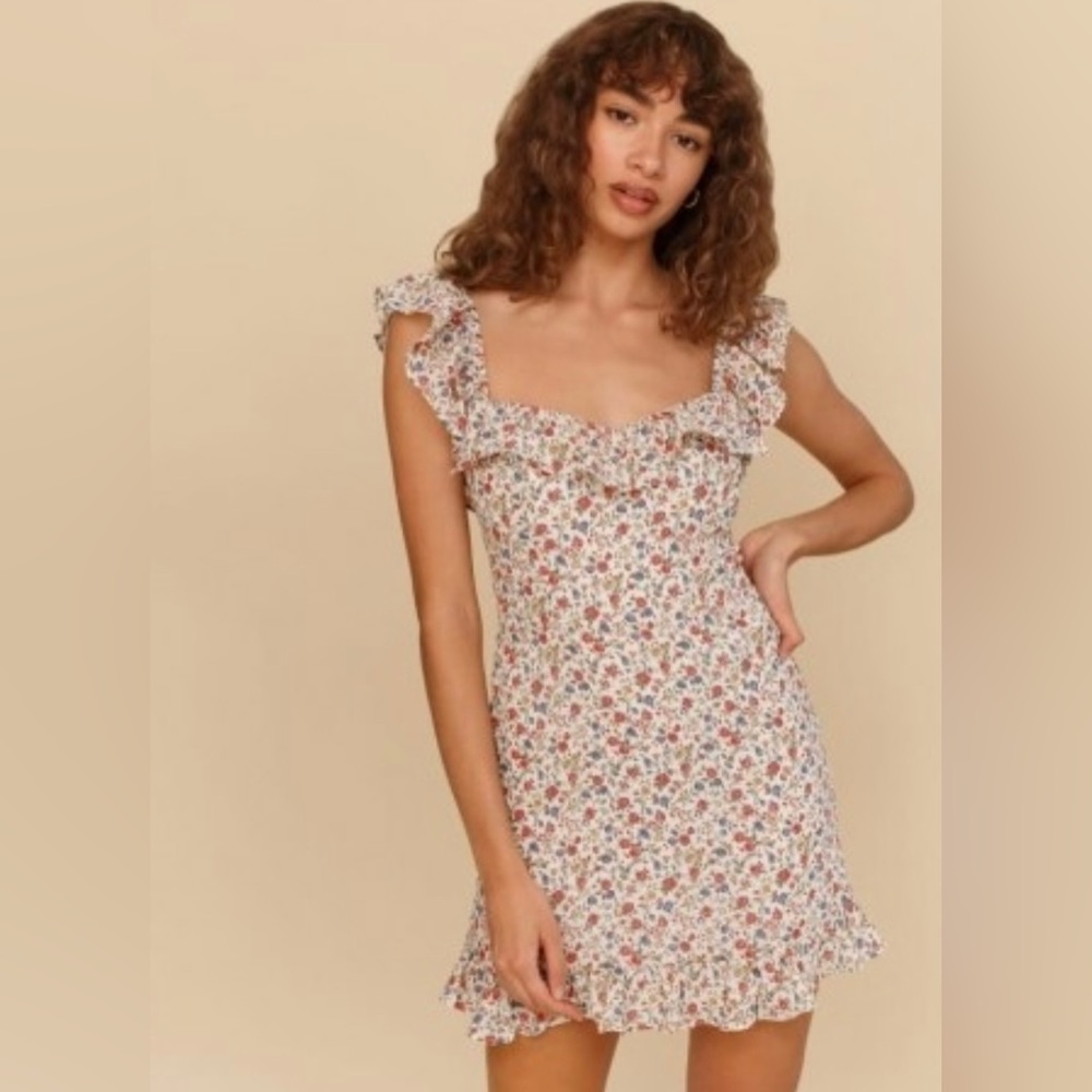 EUC - Reformation Paris Ruffle Dress - Mini